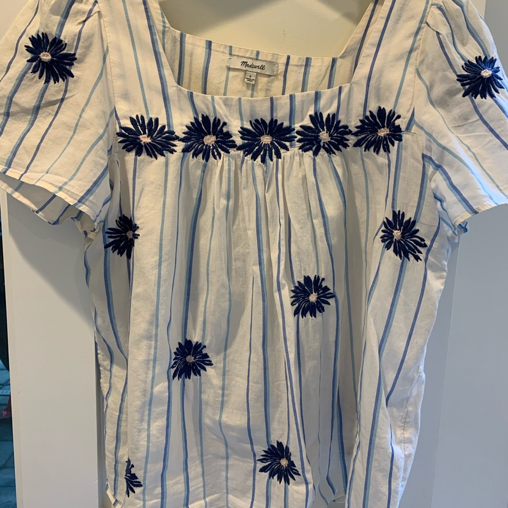 Madewell embroidered top
